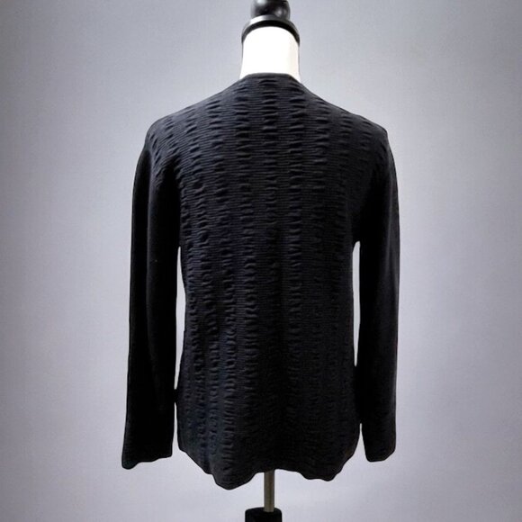 Saint Charles Black Textured Knit Sweater Made in France Women’s Medium - Picture 2 of 6
